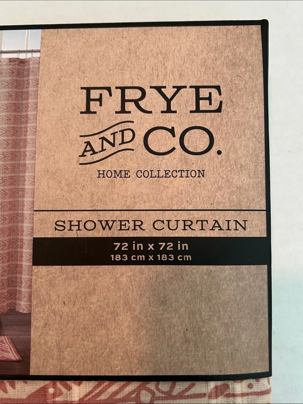 Frye & Co. Home Collection Shower Curtain Western Southwestern red NEW